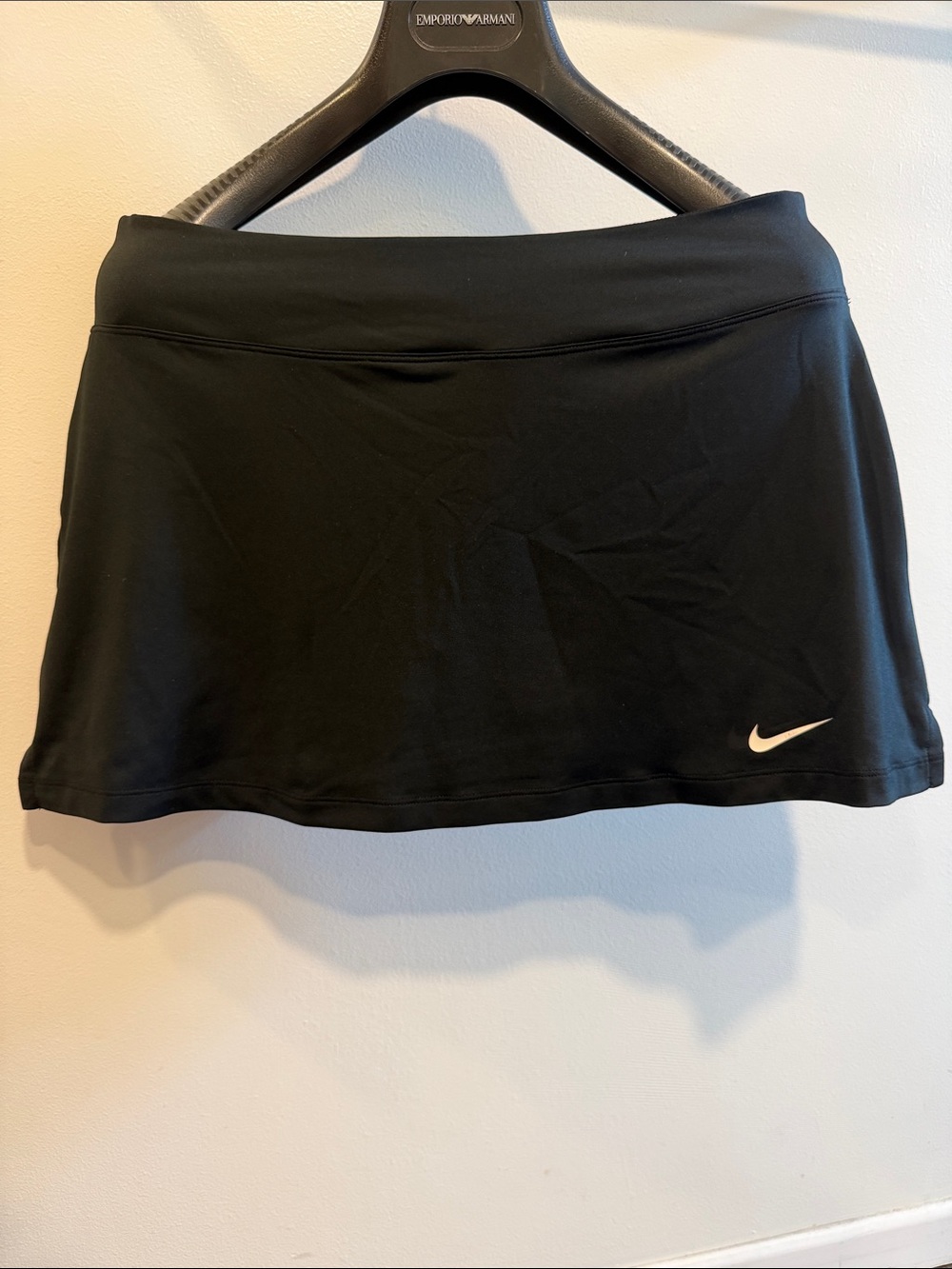 Nike Black Athletic Mini Skirt with White Swoosh